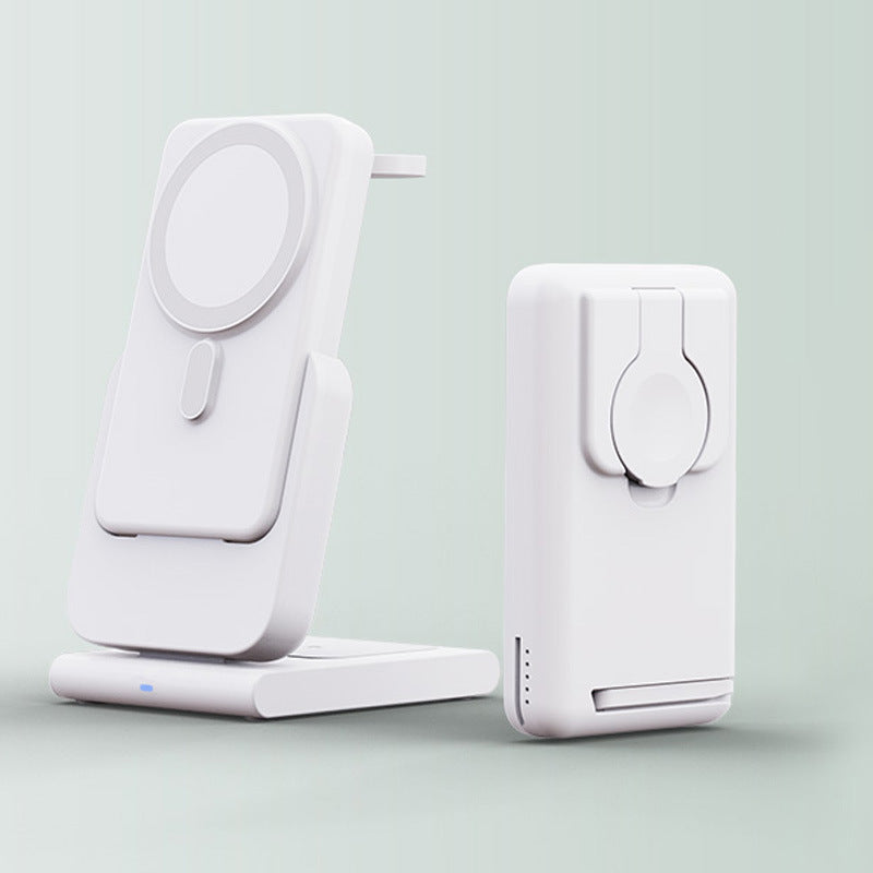 Magnetic Power Bank Three-in-one Removable Folding With Bracket