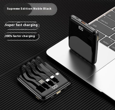 Large Capacity Super Fast Charge With Cable Power Bank