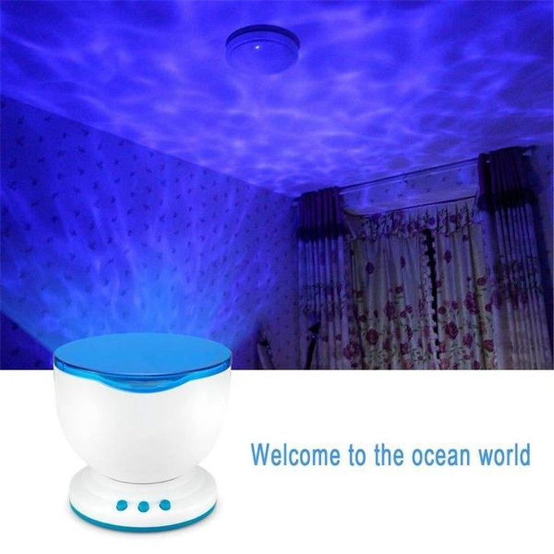 Ocean Wave Projector LED Night Light Remote