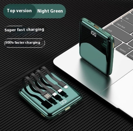 Large Capacity Super Fast Charge With Cable Power Bank