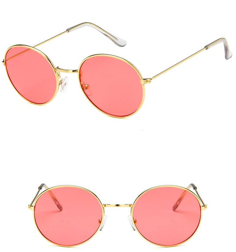 New round jelly sunglasses