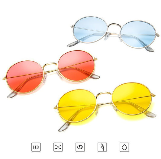 New round jelly sunglasses