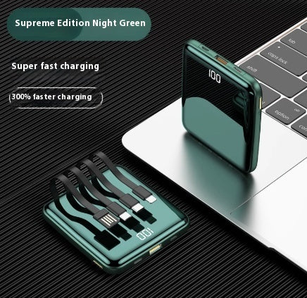 Large Capacity Super Fast Charge With Cable Power Bank