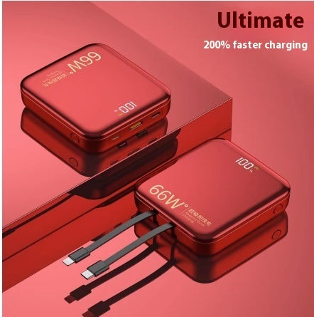 Large Capacity Super Fast Charge With Cable Power Bank