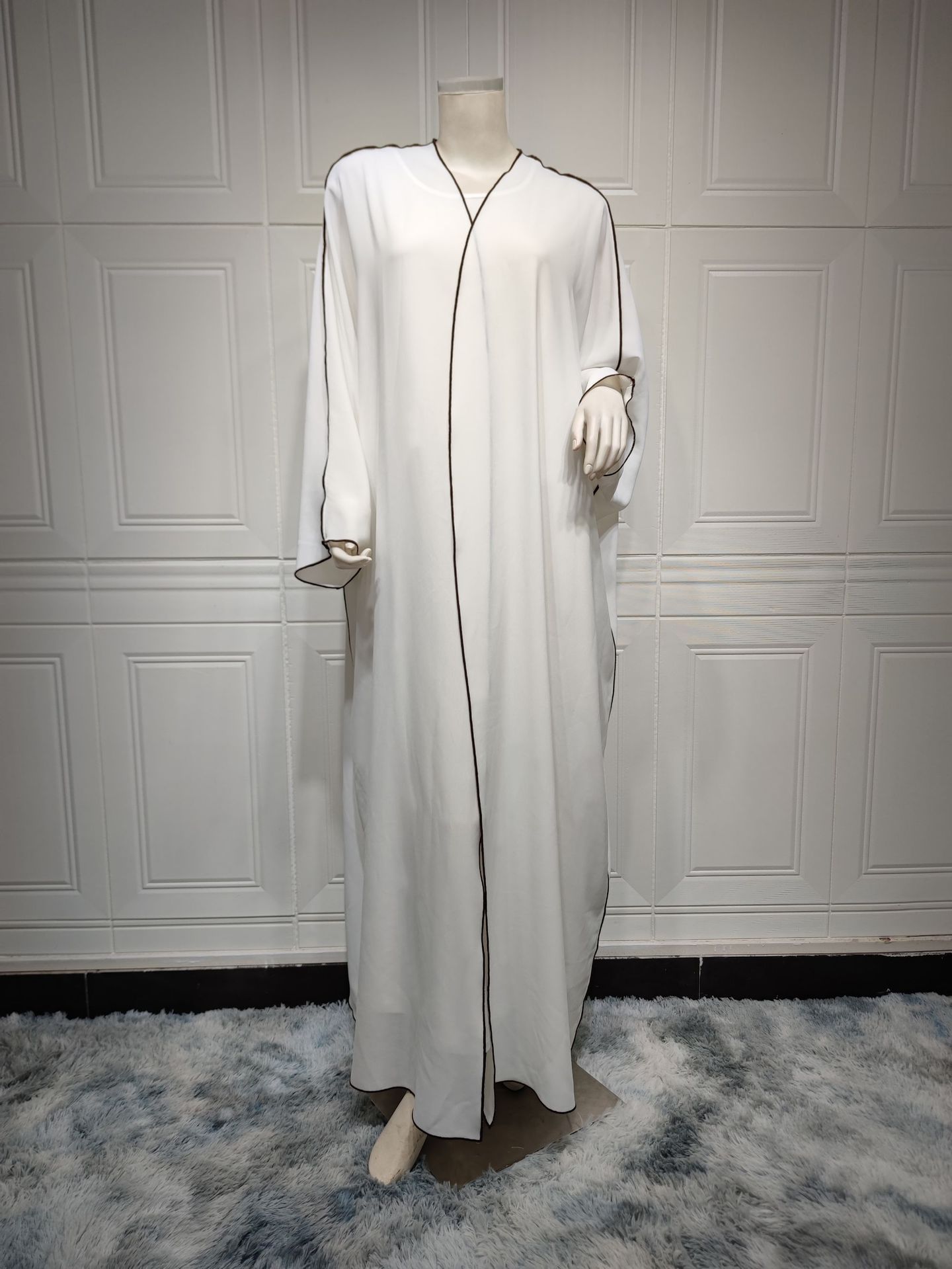 Women's White Patchwork Plus Size