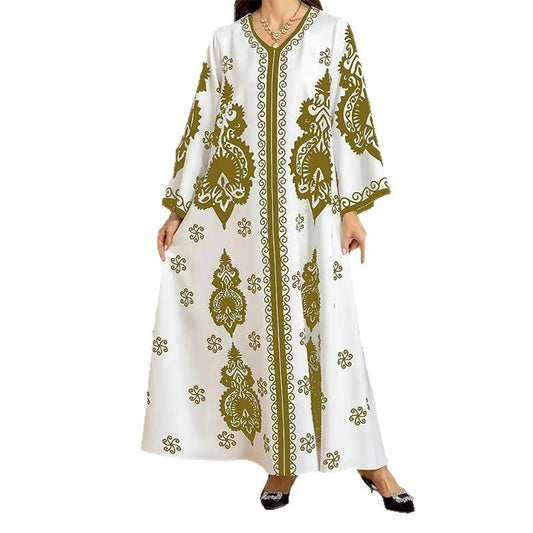 Dubai Turkey Indonesia Travel Bronzing Gown Dress