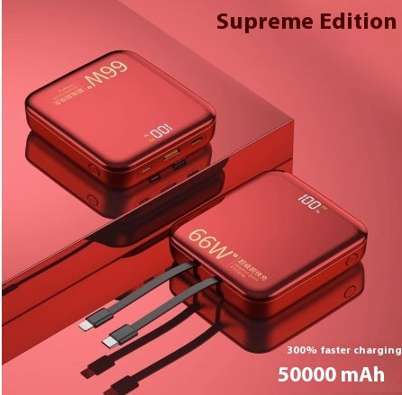 Large Capacity Super Fast Charge With Cable Power Bank
