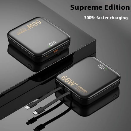 Large Capacity Super Fast Charge With Cable Power Bank
