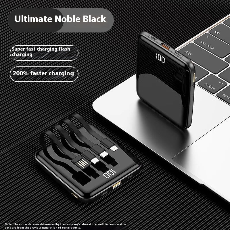 Large Capacity Super Fast Charge With Cable Power Bank