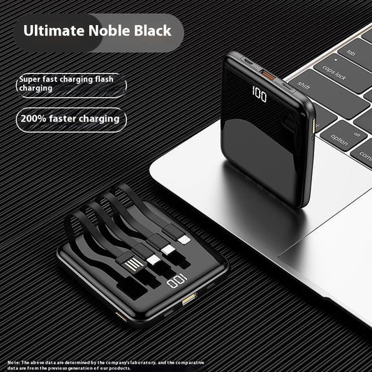 Large Capacity Super Fast Charge With Cable Power Bank