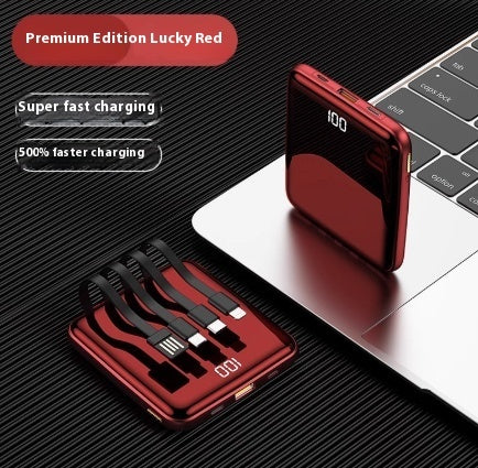 Large Capacity Super Fast Charge With Cable Power Bank