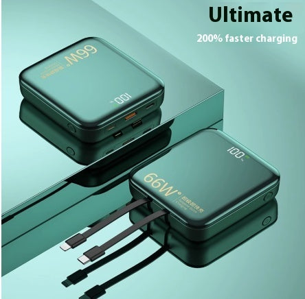 Large Capacity Super Fast Charge With Cable Power Bank