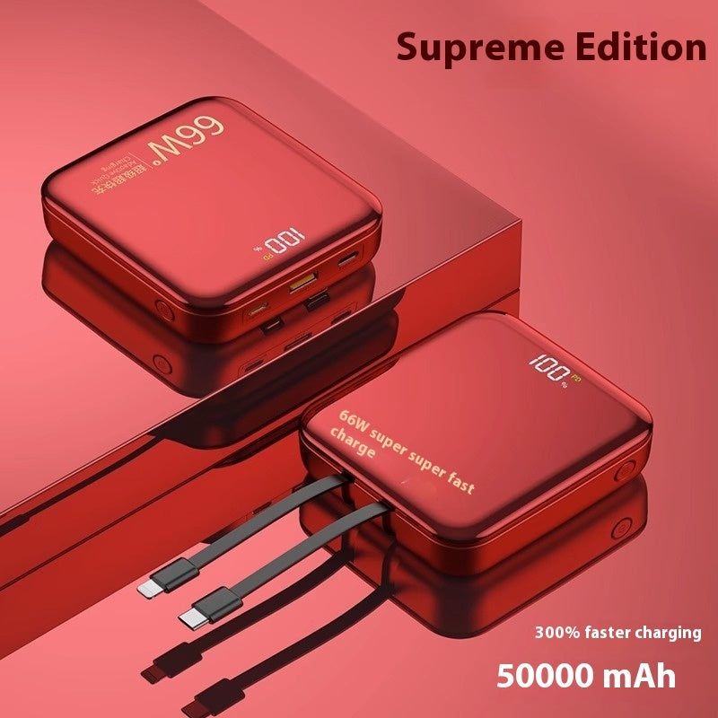 Large Capacity Super Fast Charge With Cable Power Bank
