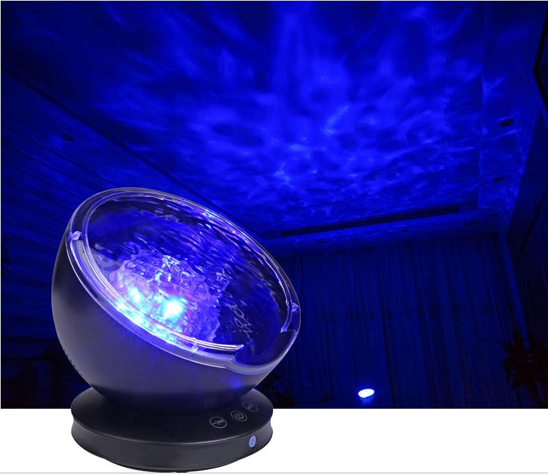 Ocean Wave Projector LED Night Light Remote