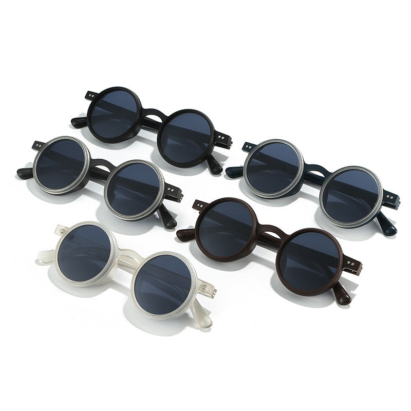Adjustable Zoom Round Frame Polarized Sunglasses