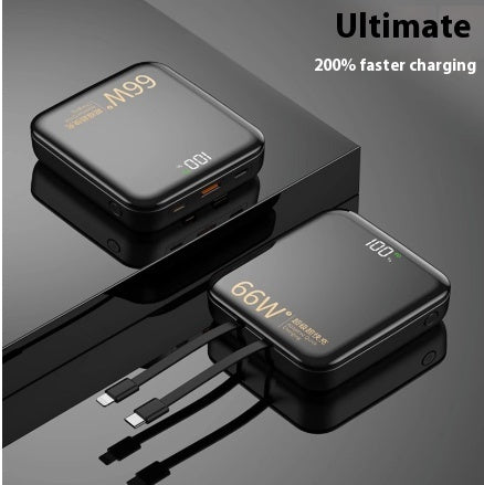 Large Capacity Super Fast Charge With Cable Power Bank