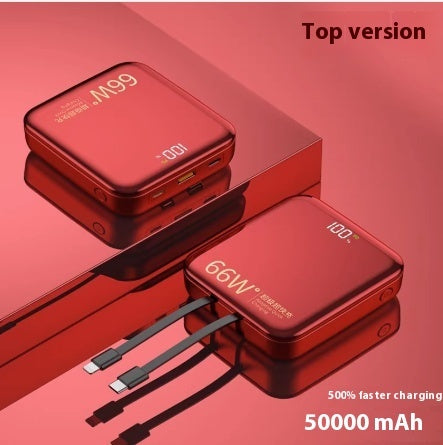 Large Capacity Super Fast Charge With Cable Power Bank