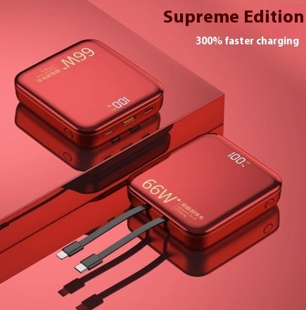 Large Capacity Super Fast Charge With Cable Power Bank