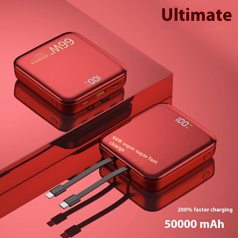 Large Capacity Super Fast Charge With Cable Power Bank
