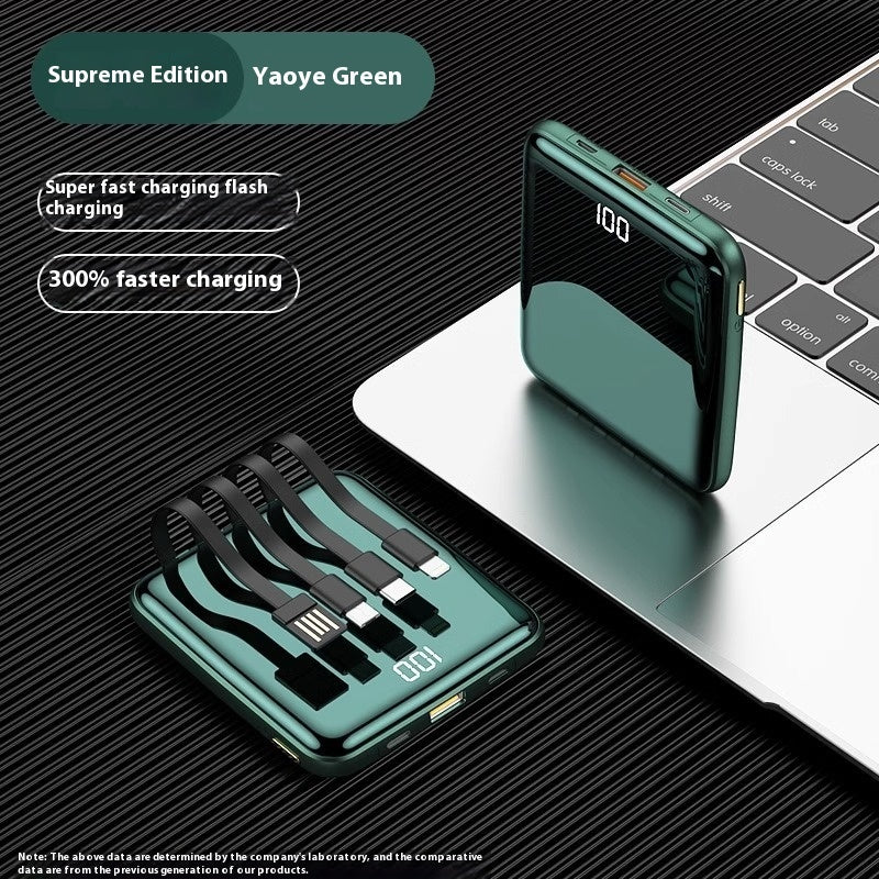 Large Capacity Super Fast Charge With Cable Power Bank