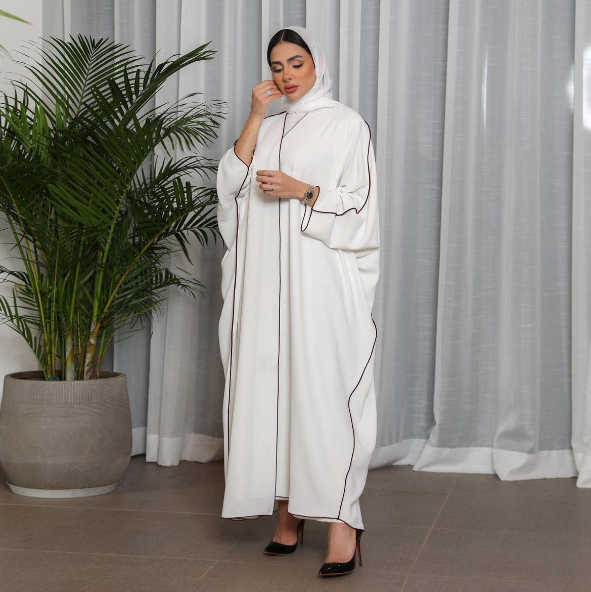 Women's White Patchwork Plus Size