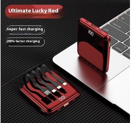 Large Capacity Super Fast Charge With Cable Power Bank