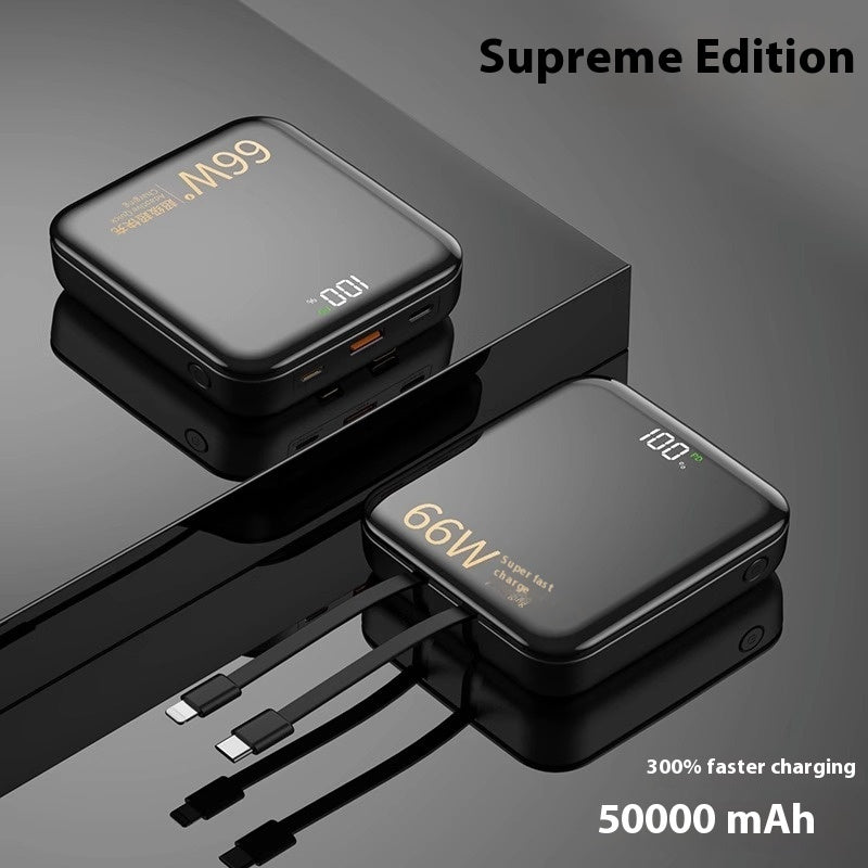 Large Capacity Super Fast Charge With Cable Power Bank