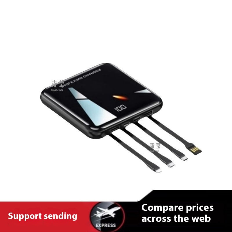 Large Capacity Super Fast Charge With Cable Power Bank