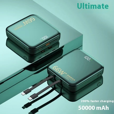 Large Capacity Super Fast Charge With Cable Power Bank