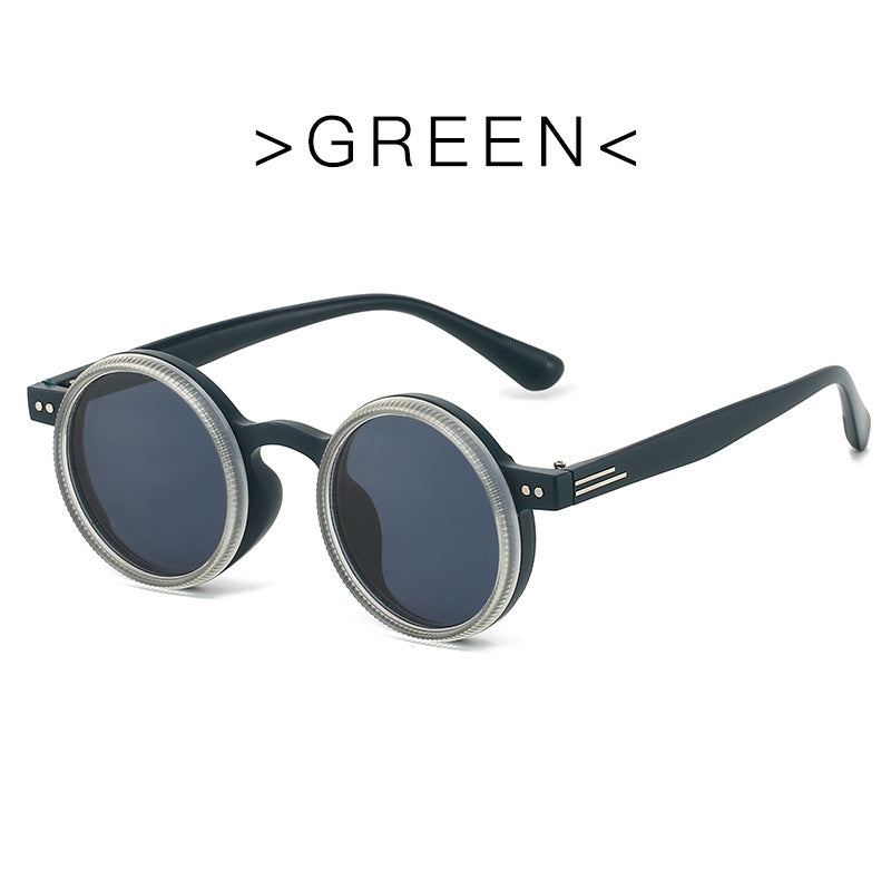 Adjustable Zoom Round Frame Polarized Sunglasses