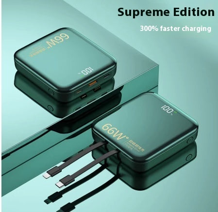 Large Capacity Super Fast Charge With Cable Power Bank