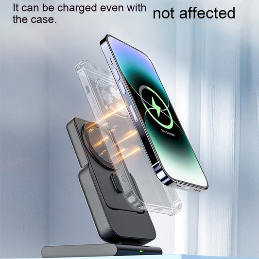 Magnetic Power Bank Three-in-one Removable Folding With Bracket