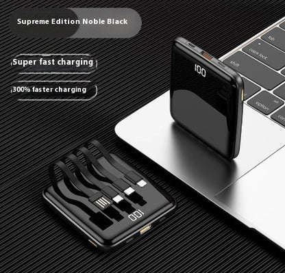 Large Capacity Super Fast Charge With Cable Power Bank