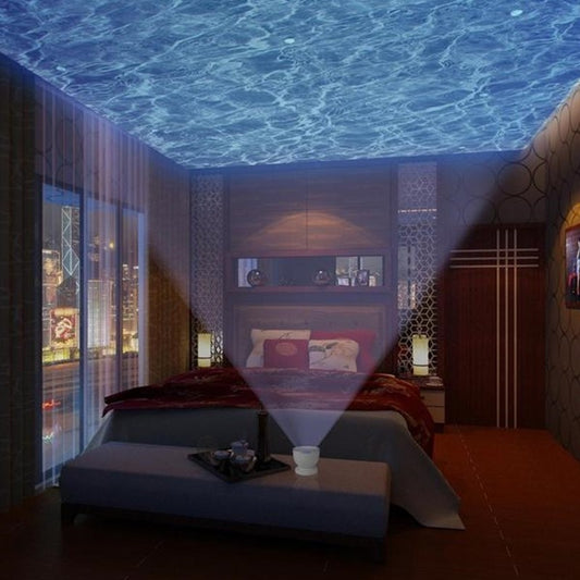 Ocean Wave Projector LED Night Light Remote