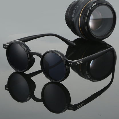 Adjustable Zoom Round Frame Polarized Sunglasses