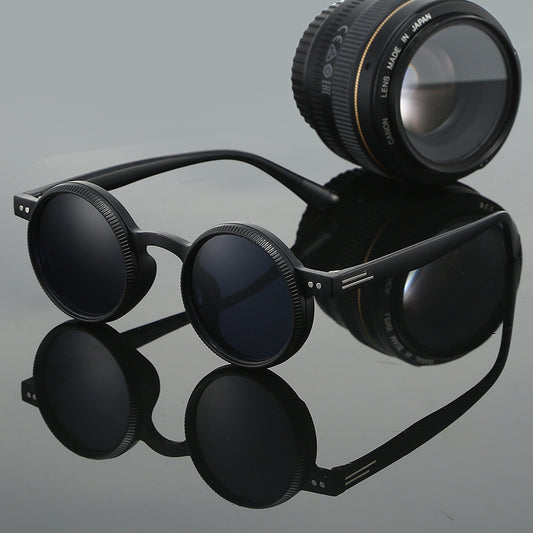 Adjustable Zoom Round Frame Polarized Sunglasses