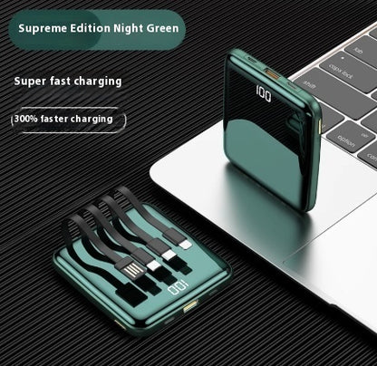 Large Capacity Super Fast Charge With Cable Power Bank