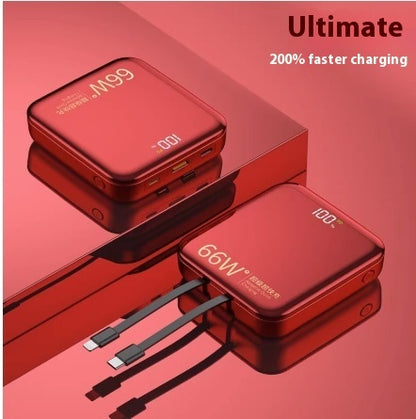 Large Capacity Super Fast Charge With Cable Power Bank
