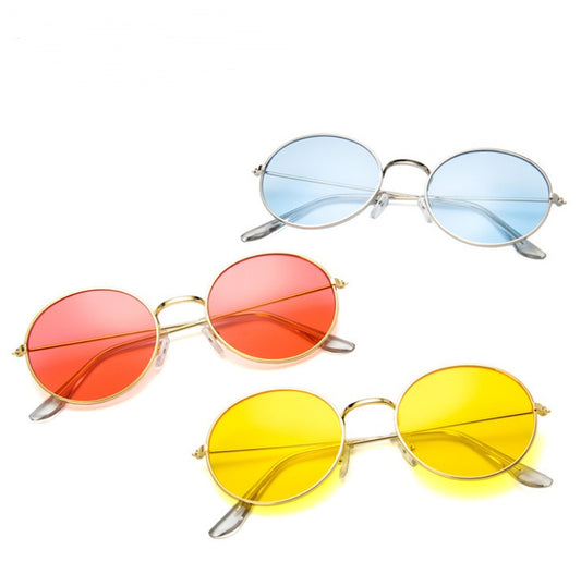 New round jelly sunglasses