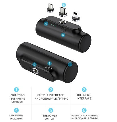 Magnetic Power Bank 3000 MAh