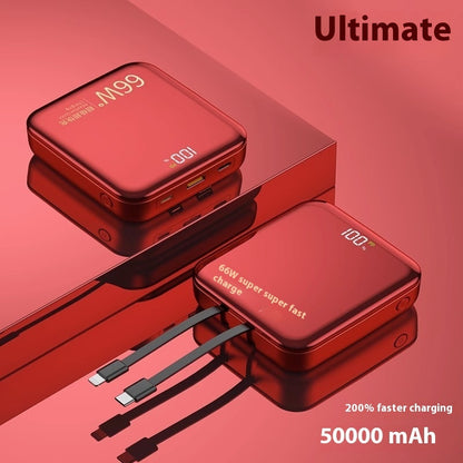 Large Capacity Super Fast Charge With Cable Power Bank