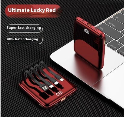 Large Capacity Super Fast Charge With Cable Power Bank