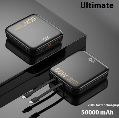 Large Capacity Super Fast Charge With Cable Power Bank