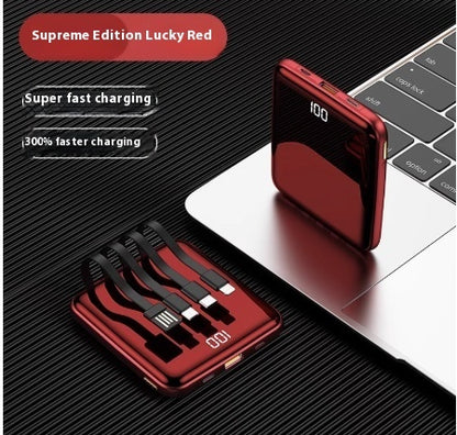 Large Capacity Super Fast Charge With Cable Power Bank